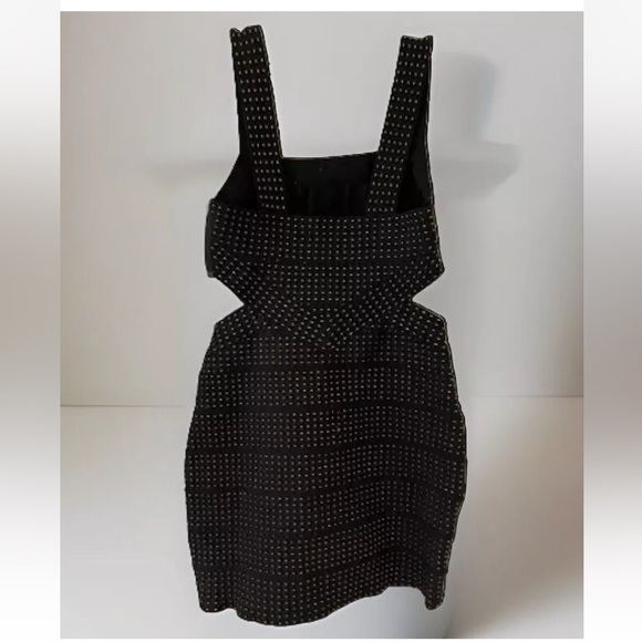 Wow Couture Dress S Black Gold Body Con Open Sides Party Club Night Out Concert - Picture 4 of 8